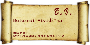 Beleznai Viviána névjegykártya